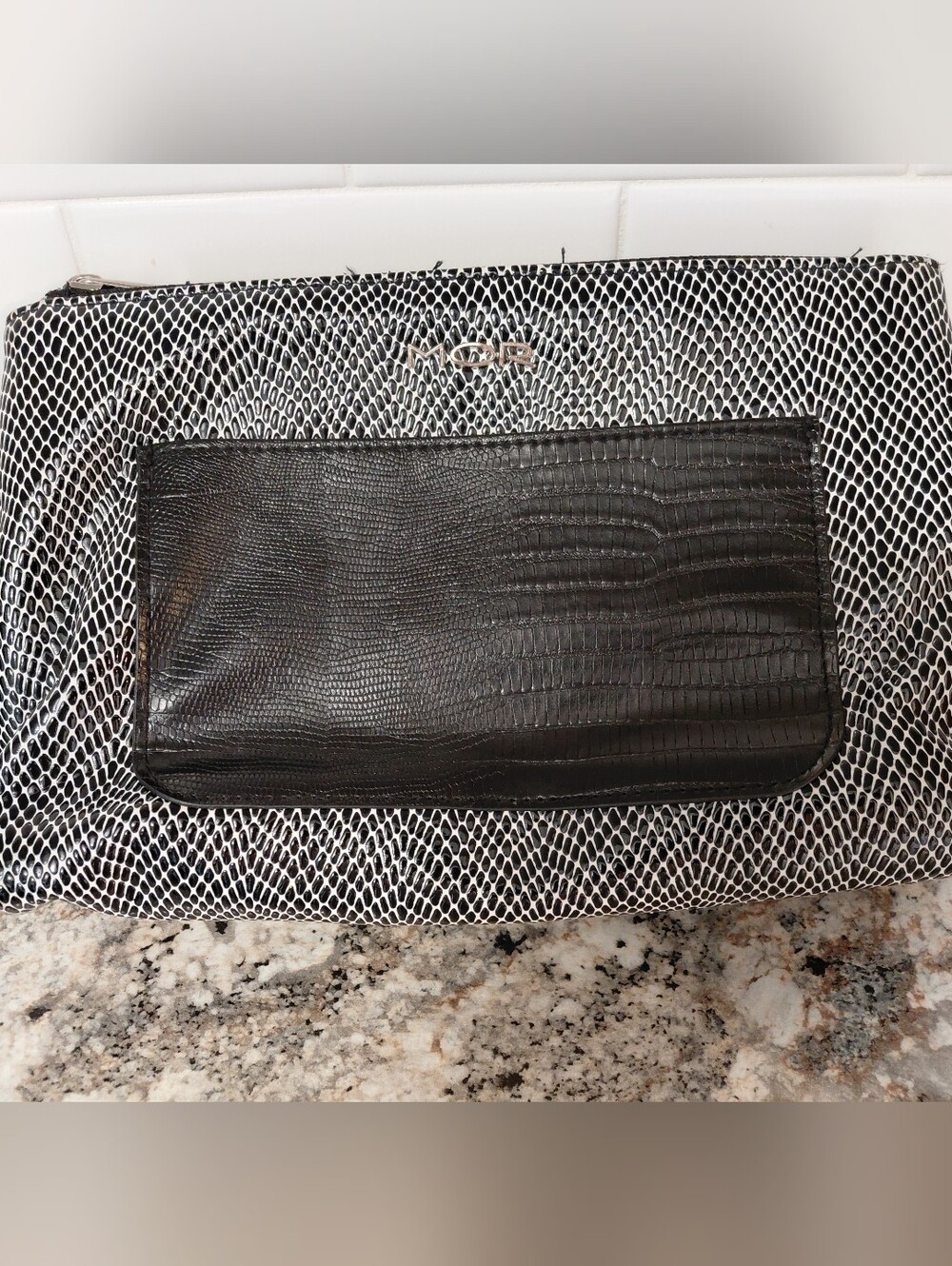 MOR See Through Black and White Makeup/Toiletry Bag Pouch - Picture 10 of 11